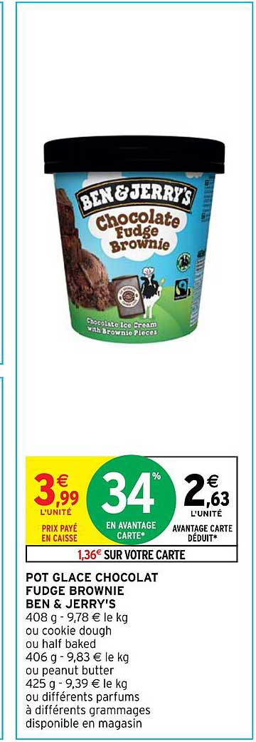 Pot Glace Chocolat Fudge Brownie Ben & Jerry's