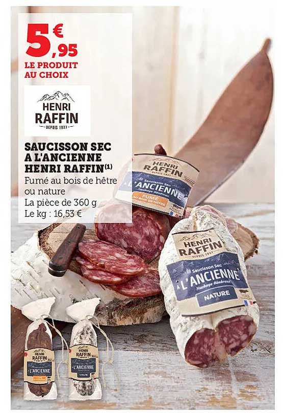 saucisson sec à l'ancienne henri raffin
