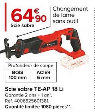 scie sabre te-ap 18 li