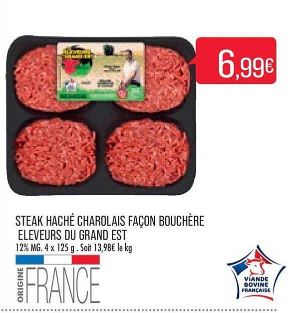 steak haché charolais façon bouchère éleveurs du grand est