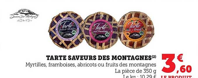 tarte saveurs des montagnes