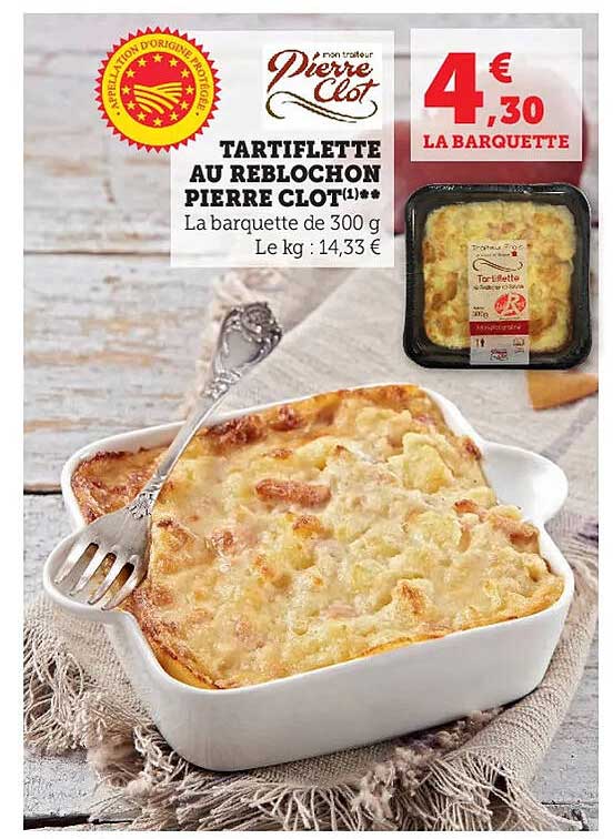 tartiflette au reblochon pierre clot
