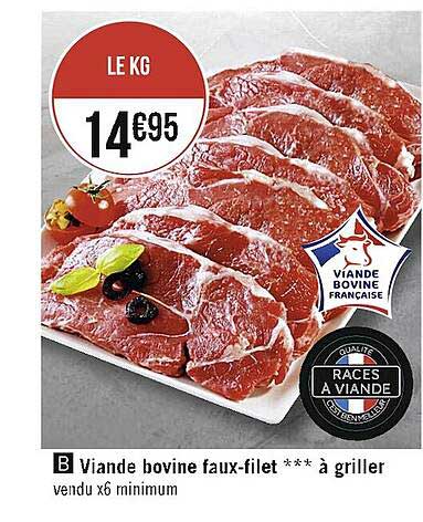 Viande Bovine Faux-filet à Griller