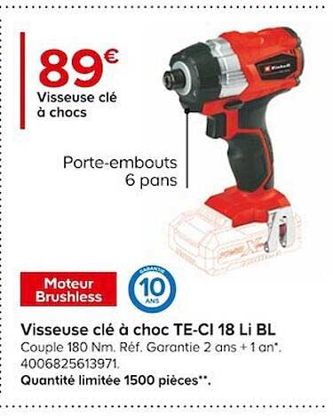 visseuse clé à choc te-ci 18 li bl