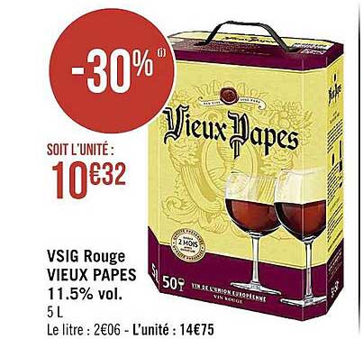 vsig rouge vieux papes 11.5% vol
