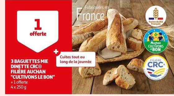 3 baguettes mie dinette crc filière auchan cultivons le bon