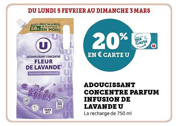 Adoucissant Concentré Parfum Infusion De Lavande U