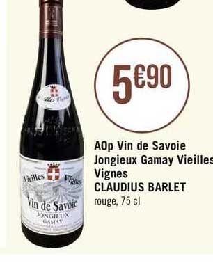 aop vin de savoie jongieux gamay vieilles vignes claudius barlet