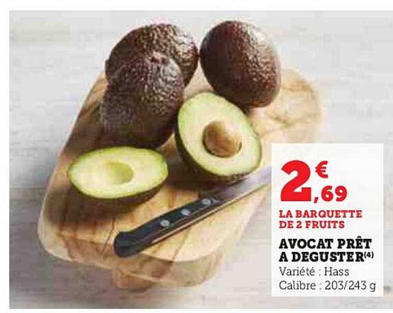 avocat prêt à déguster