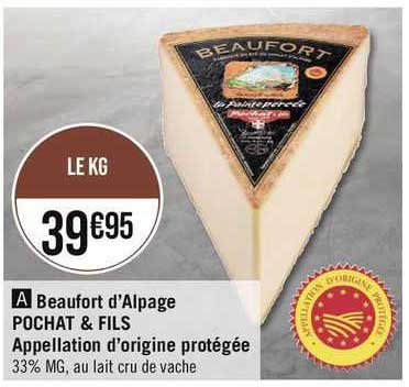 beaufort d'alpage pochat & fils applellation d'origine protégée
