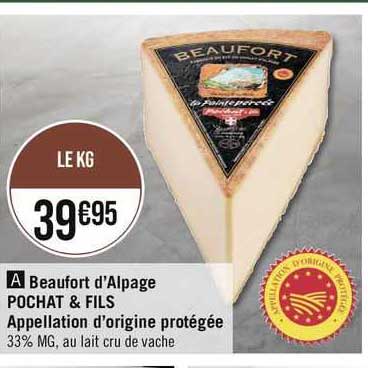 beaufort d'alpage pochat & fils applellation d'origine protégée