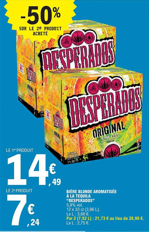 Bière Blonde Aromatisée à La Tequila "desperados"