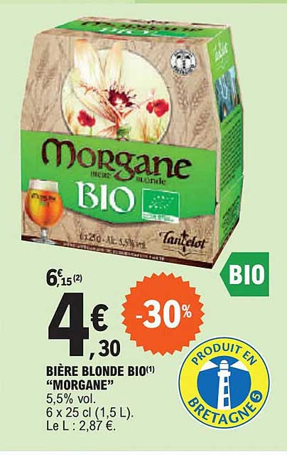 Bière Blonde Bio "morgane"