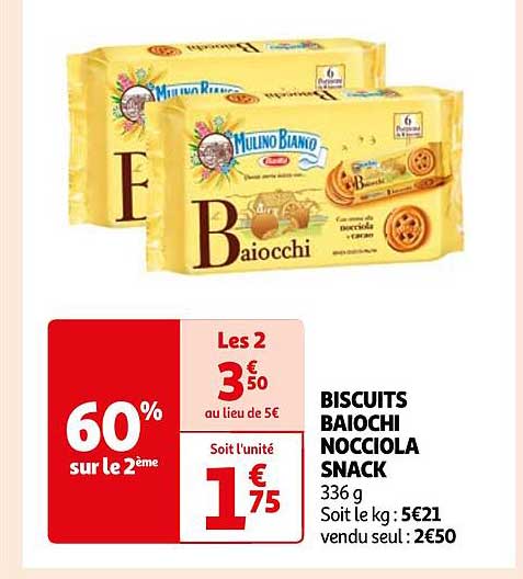 biscuits baiochi nocciola snack