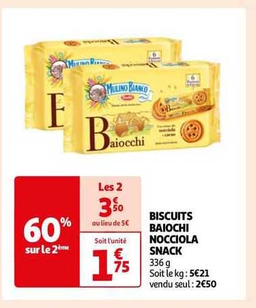 biscuits baiochi nocciola snack