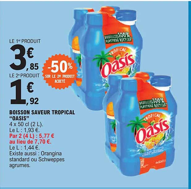 Boisson Saveur Tropical "oasis"