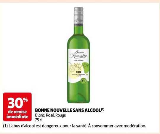 bonne nouvelle sans alcool