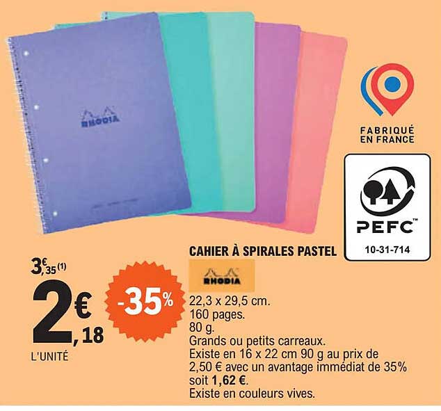 Cahier à Spirales Pastel