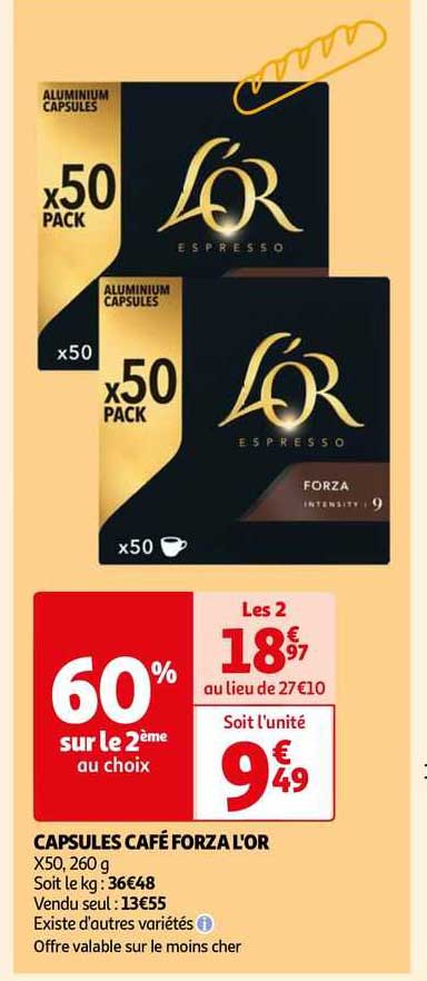 Capsules Café Forza L'or