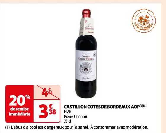 castillon côtes de bordeaux aop hve pierre chanau