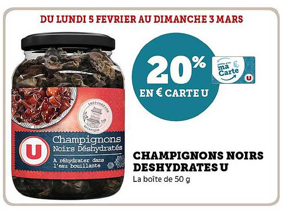 champignons noirs deshydrates u