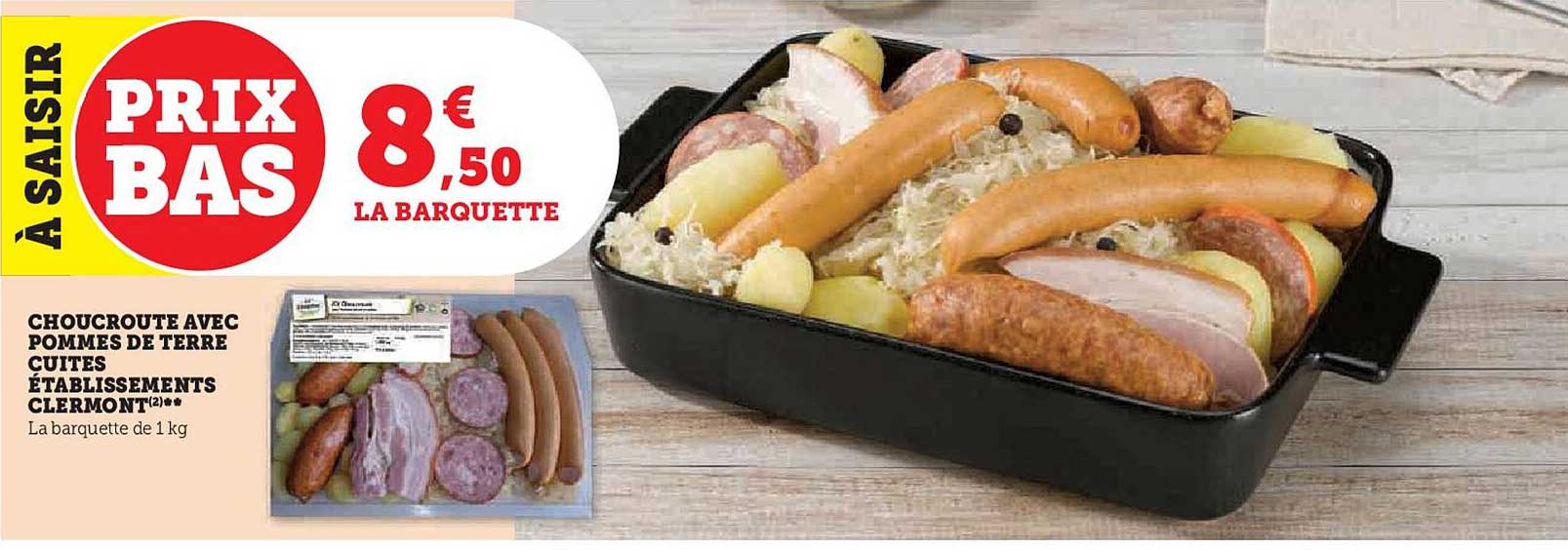 choucroute avec pommes de terre cuites établissements clermont