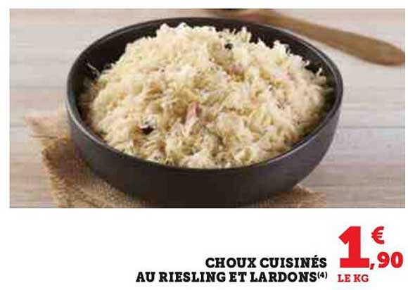 Choux Cuisinés Au Riesling Et Lardons