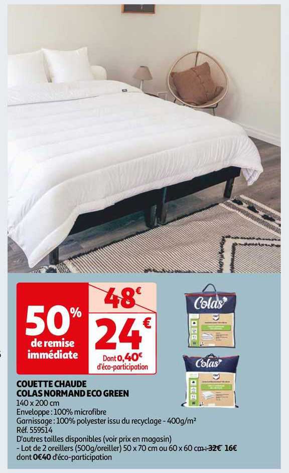 Couette Chaude Colas Normand Eco Green
