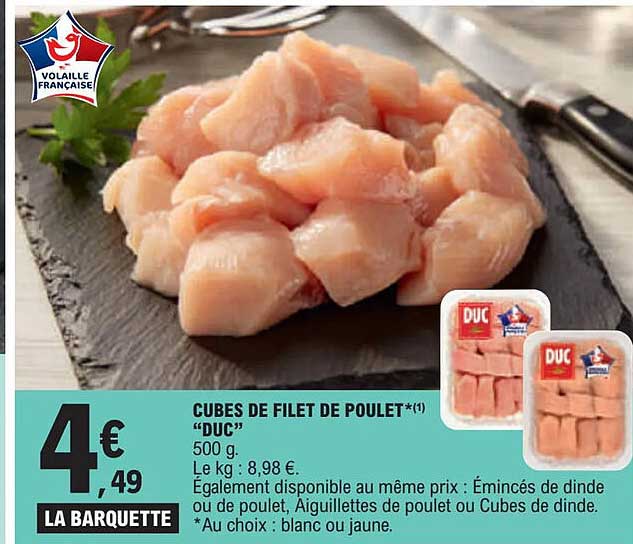 Cubes De Filet De Poulet Duc