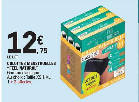 culottes menstruelles "feel natural"