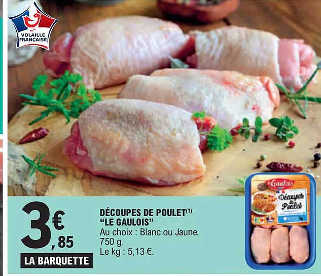 découpes de poulet le gaulois