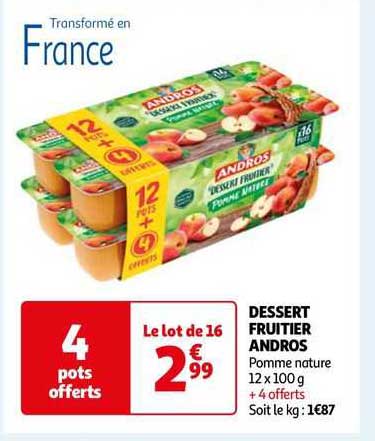 Dessert Fruitier Andros