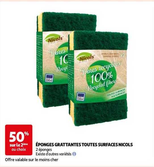 éponges grattantes toutes surfaces nicols