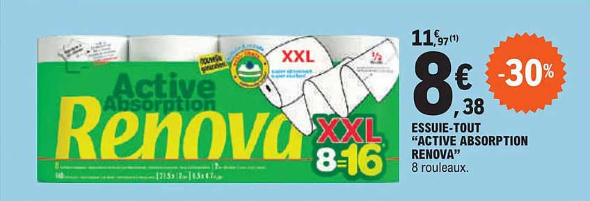 essuie-tout "active absorption renova"
