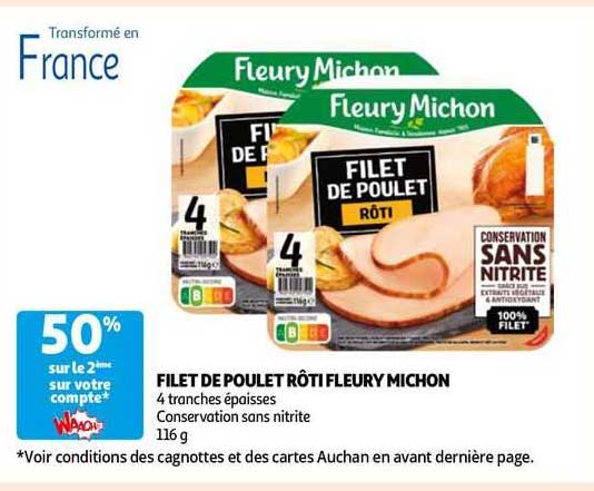 filet de poulet rôti fleury michon