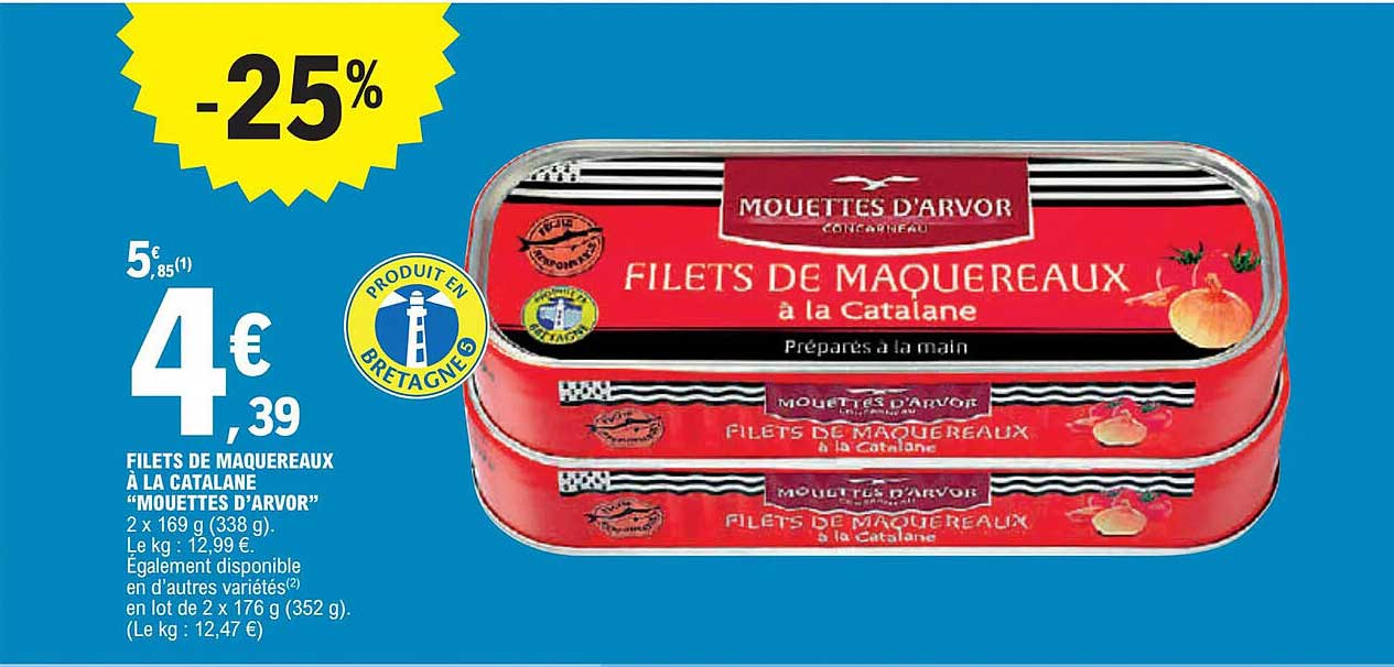 Filets De Maquereaux à La Catalane "mouettes D'arvor"