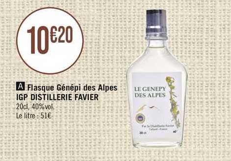 flasque génépi des alpes igp distillerie favier