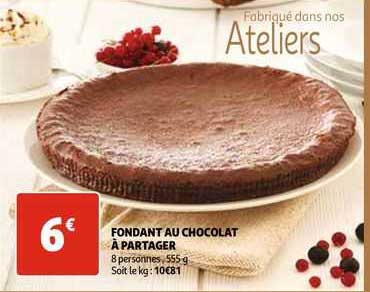 fondant au chocolat à partager