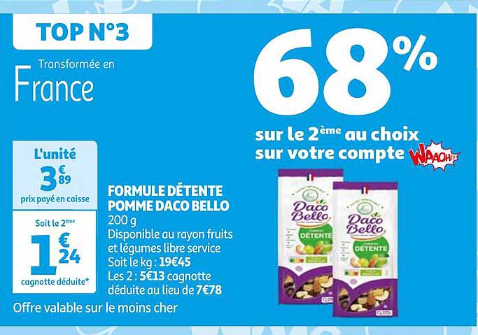 formule détente pomme daco bello