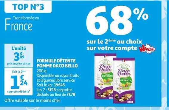 formule détente pomme daco bello