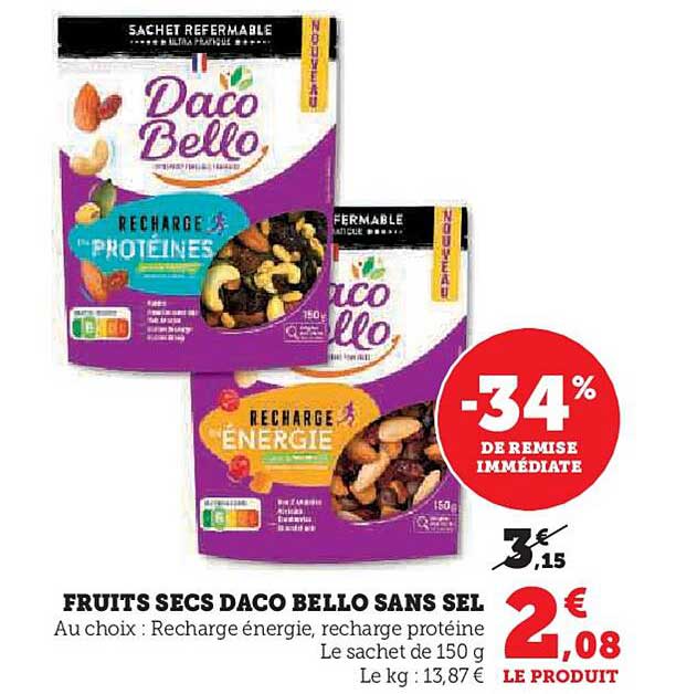 fruits secs daco bello sans sel