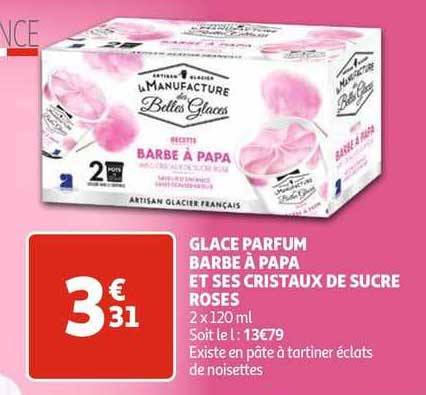 Glace Parfum Barbe à Papa Et Ses Cristaux De Sucre Roses