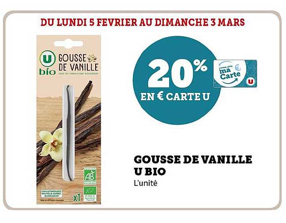gousse de vanille u bio