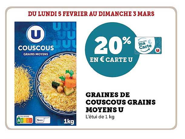 graines de couscous grains moyens u