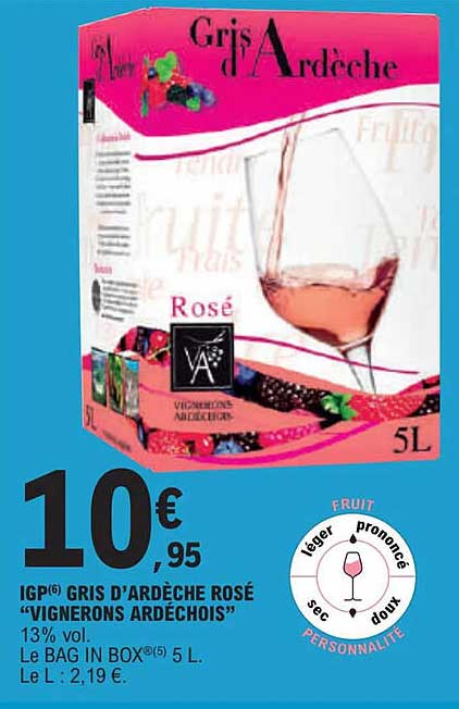 igp gris d'ardèche rosé "vignerons ardèchois"