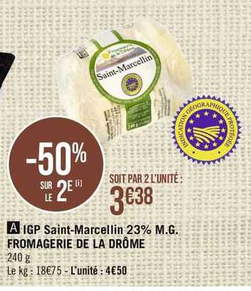 igp saint-marcellin 23% mat. gr. fromagerie de la drôme