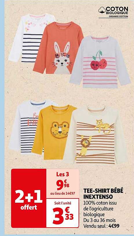 inextenso tee-shirt bébé
