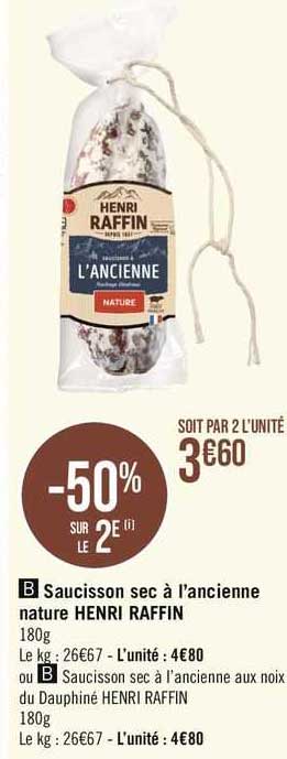 jambon sec de savoie nature henri raffin