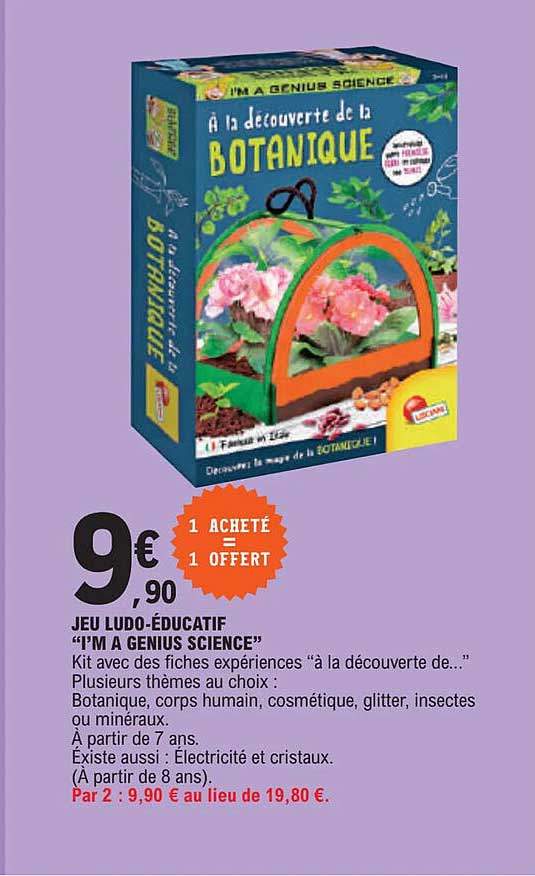 jeu ludo-éducatif "i'm a genius science"