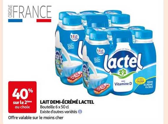 lait demi-écrémé lactel